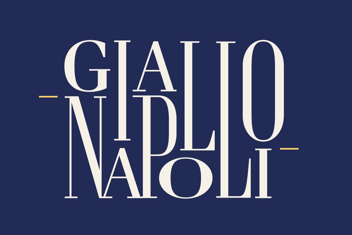Il logotipo definitivo Giallo Napoli, con le due parole intrecciate