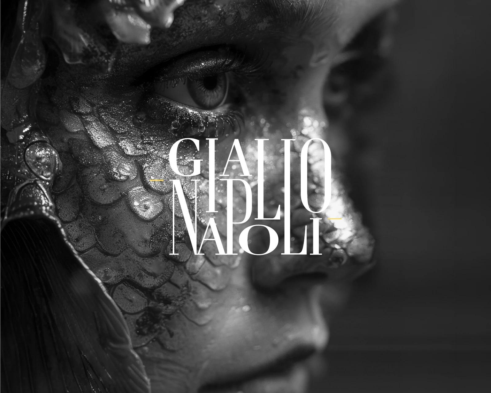 Il volto di Partenope e le squame nella grafica originale di Giallo Napoli